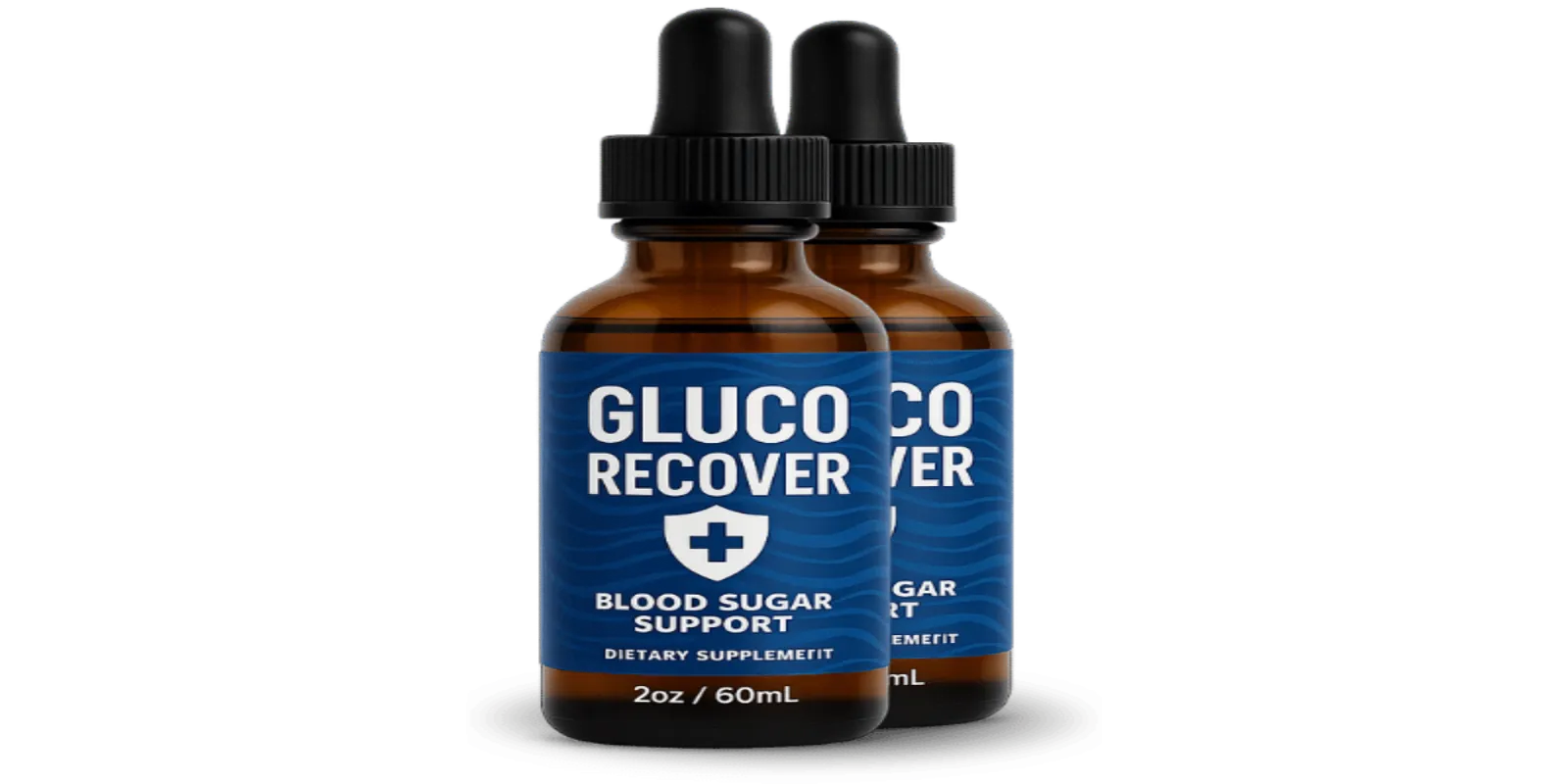 Gluco Recover liquid supplement bottles