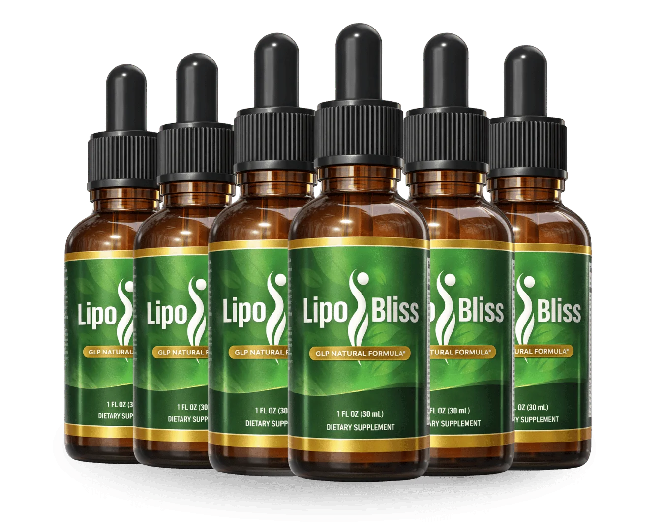 LipoBliss liquid dropper bottles