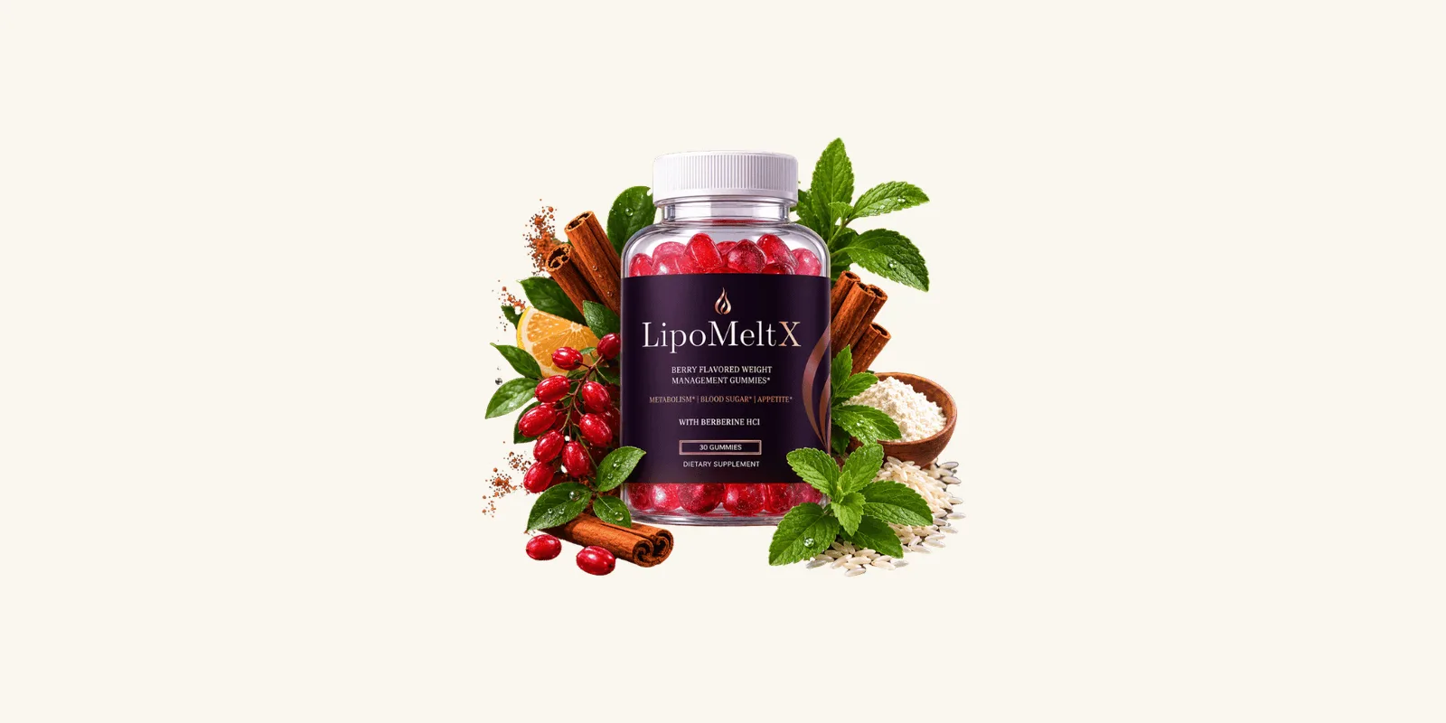 LipoMeltX gummy bottle